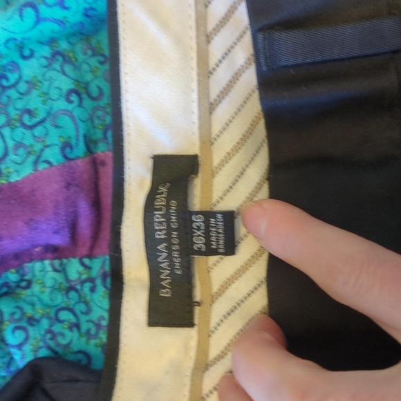 Banana Republic Black Emerson Chino 36 Inch Inseam - Picture 4 of 5